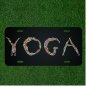 Custom Personalized License Plate Auto Tag With Stunning YOGA Design Art