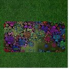Custom Personalized License Plate Tag With FANCY Colorful Flowers Design NEW
