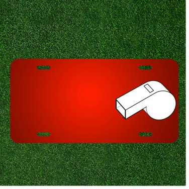 Custom Personalized License Plate With Add Names To Whistle Referee Game