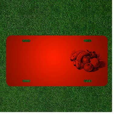 Custom Personalized License Plate With Add Names To Banana Peaches Fruits