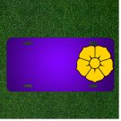 Custom Personalized License Plate With Add Names To Flower Yellow Pretty