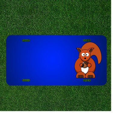Custom Personalized License Plate With Add Names To Squirrel Country Acorn
