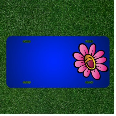Custom Personalized License Plate With Add Names To Cartoon Flower Graffiti