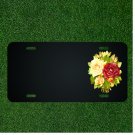 Custom Personalized License Plate With Add Names To Fancy Flowers Design NEW