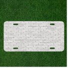 Custom Personalized License Plate Auto Tag With White Brick Design Add Names