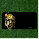 Custom Personalized License Plate Auto Tag With Golden Mask Women Add Names