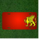 Custom Personalized License Plate With Add Names To Shield Bird Gold Coat