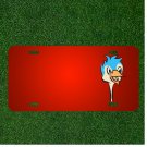 Custom Personalized License Plate With Add Names To Head Blue Happy Bird