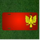 Custom Personalized License Plate With Add Names To Shield Eagle Bird Gold