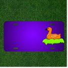 Custom Personalized License Plate With Add Names To Green Orange Bird Duck