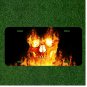 Custom Personalized License Plate Tag With Fire Flame Creepy Skull Design NEW