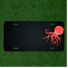 Custom Personalized License Plate With Add Names To Red Octopus Design Art NEW