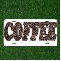 Custom Personalized License Plate Auto Tag With COFFEE Design Art NEW
