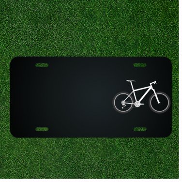 Custom Personalized License Plate With Add Names To Bicycle Bike Sport