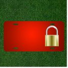 Custom Personalized License Plate With Add Names To Padlock Lock Security