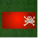 Custom Personalized License Plate With Add Names To Crossbones Skull Pirates