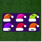 Custom Personalized License Plate Auto Tag With Colorful Santa Clause Hats NEW