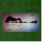 Creative License Plate Auto Tag With Gorgeous View Of Island And City Design