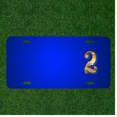 Custom Personalized License Plate With Add Names To The Number Of Figure Two