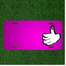 Custom Personalized Car License Plate With Add Names To Thumbs Up Hand Success