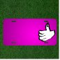 Custom Personalized Car License Plate With Add Names To Thumbs Up Hand Success