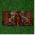 Custom Personalized License Plate Auto Tag With Guy With Cool Flame Sword Design