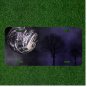 Creative License Plate Auto Tag With Space Planet And Dark Trees At Night