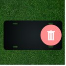 Custom Personalized License Plate With Add Names To Pink Circle Trash Can Design