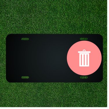 Custom Personalized License Plate With Add Names To Pink Circle Trash Can Design