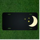Custom Personalized License Plate With Add Names To White Moon And Stars Design