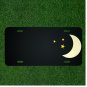 Custom Personalized License Plate With Add Names To White Moon And Stars Design
