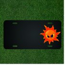 Custom Personalized License Plate With Add Names To Orange Sun Emoji Face Design