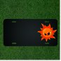 Custom Personalized License Plate With Add Names To Orange Sun Emoji Face Design