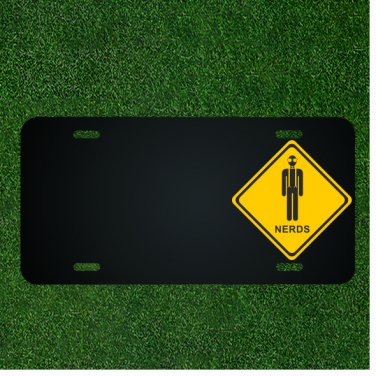 Custom Personalized License Plate With Add Names To Hazard Nerds Sign Design NEW