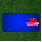 Custom Personalized License Plate With Add Names To Love Heart 3D Red