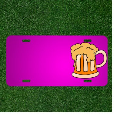 Custom Personalized Car License Plate With Add Names To Beer Mug Foam Stein