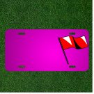 Custom Personalized Car License Plate With Add Names To Signal Flag Wave Red