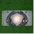 Custom Personalized License Plate Auto Tag With Hand Words Surrounding Sun