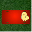 Custom Personalized License Plate With Add Names To Bird Chicken Yellow
