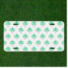 Custom Personalized Car License Plate With Plant Pattern Green Leaf Flora