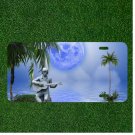 Creative License Plate Auto Tag With Guy Playing Guitar By Ocean And Planet