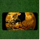 Creative License Plate Auto Tag With Bird In Black By Orange Moon Design