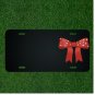 Custom Personalized License Plate With Add Names To Red Bow Tie Design NEW