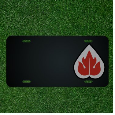 Custom Personalized License Plate With Add Names To Fancy Flame Heart Design NEW