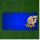 Custom Personalized License Plate With Add Names To Raccoon Sitting Animal