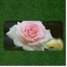Creative License Plate Auto Tag With Close Up Of Pink Flower Stunning