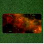 Custom Personalized License Plate Auto Tag With Red And Yellow Space Design