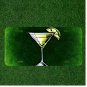 Custom Personalized License Plate Auto Tag With Fancy Drink With Lemon Design