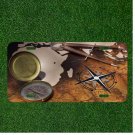 Custom Personalized License Plate Auto Tag With Compass And Treasure Map Design