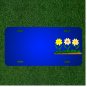 Custom Personalized License Plate With Add Names To Yellow Flower Vector Image